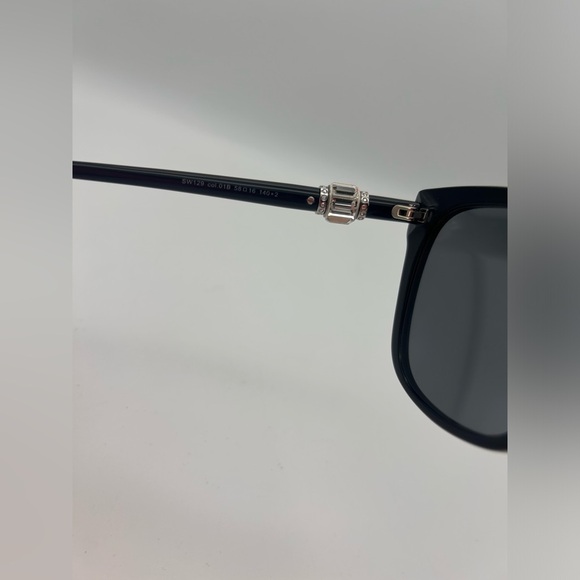 SWAROVSKI SW129 01B Large Plastic Cat Eye Black Sunglasses 58-16-140 Rx Lenses - Picture 7 of 7